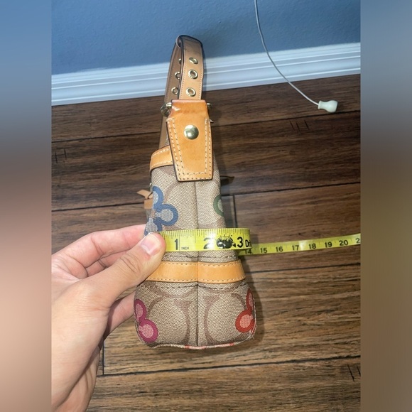 COACH FLORAL SIGNATURE bag shoulder crossbody buckle strap vintage y2k limited - Picture 4 of 16